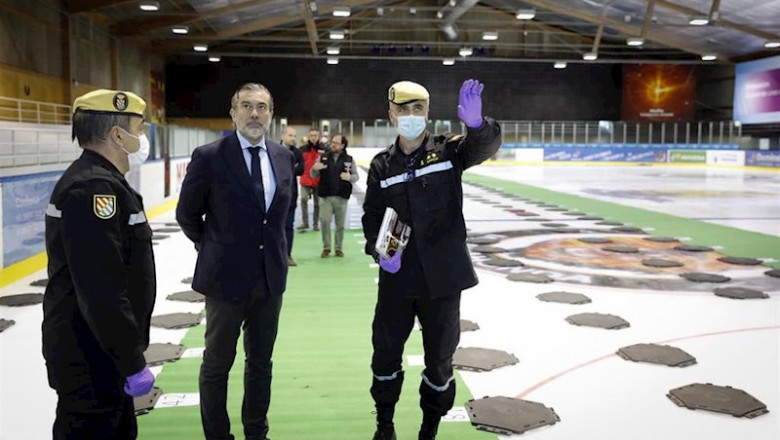 El consejero de Justicia, Interior y Víctimas de la Comunidad de Madrid, Enrique López, en el Palacio de Hielo de Majadahonda. | COMUNIDAD DE MADRID ep el consejero de justicia interior y victimas de la comunidad de madrid enrique lopez en el