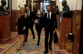 ep el lider del pp pablo casado d su portavoz parlamentaria cayetana alvarez de toledo i y la
