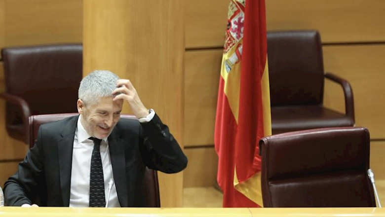 El ministro de Interior, Fernando Grande-Marlaska, se rasca la cabeza durante su comparecencia ante la Comisión de Interior en el Senado para informar sobre las líneas generales de la política de su Departamento, en Madrid (España), a 29 de mayo de 2020. | Marta Fernández Jara - Europa Press ep el ministro de interior fernando grande-marlaska se rasca la cabeza durante su comparecencia ante