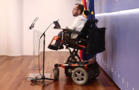 ep el portavoz de unidas podemos en el congreso pablo echenique interviene en una rueda de prensa en