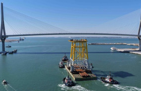 ep jacket de subestacion para ocean winds construida en el astillero de puerto real