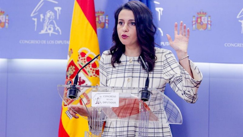 ep la portavoz de ciudadanos cs en la camara baja ines arrimadas se dirige a ofrecer rueda de prensa