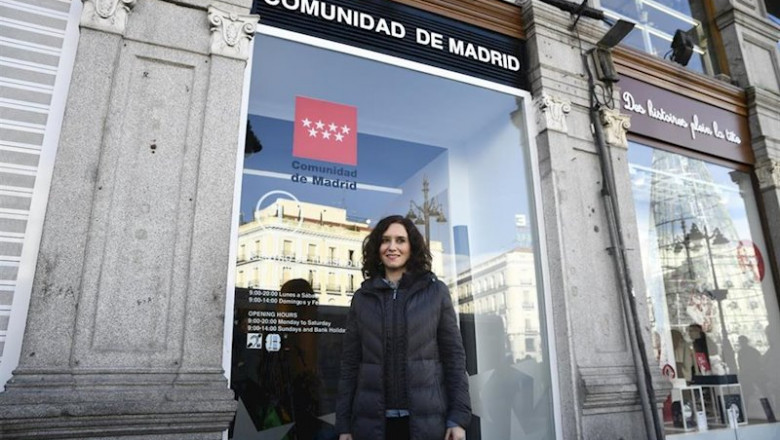 La presidenta de la Comunidad de Madrid, Isabel Díaz Ayuso inaugura el Centro de Turismo de Sol, en Madrid (España), a 15 de noviembre de 2019. | Óscar Cañas - Europa Press ep la presidenta de la comunidad de madrid isabel diaz ayuso inaugura el centro de turismo de sol en