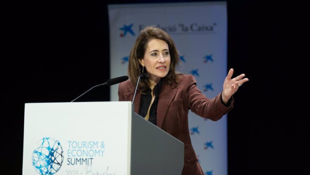 ep la presidenta de paradores raquel sanchez interviene durante el tourism economy summit barcelona