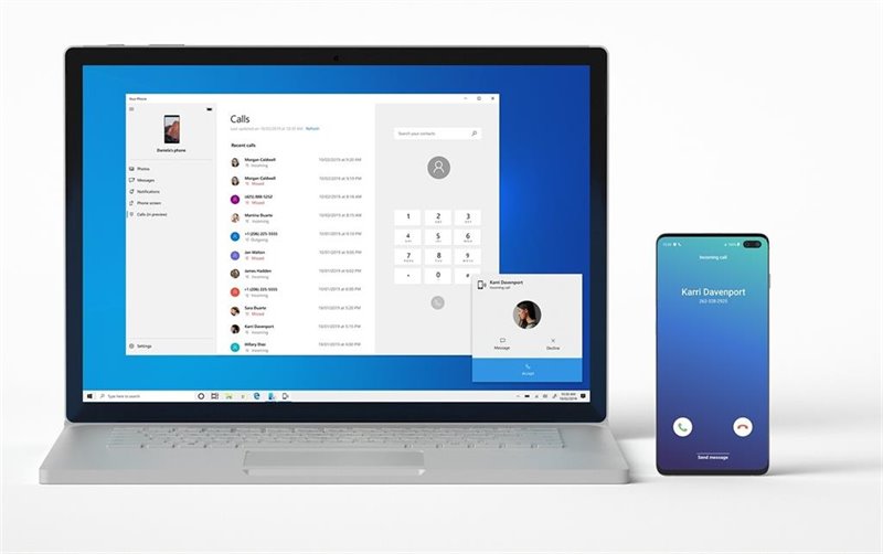 ep nueva funcion para responder y realizar llamadas desde el ordenador en windows 10