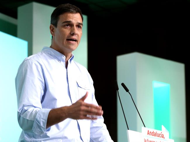 Pedro Sánchez interviene en el Congreso del PSOE-A | EUROPA PRESS ep pedro sanchez intervienecongresopsoe-a