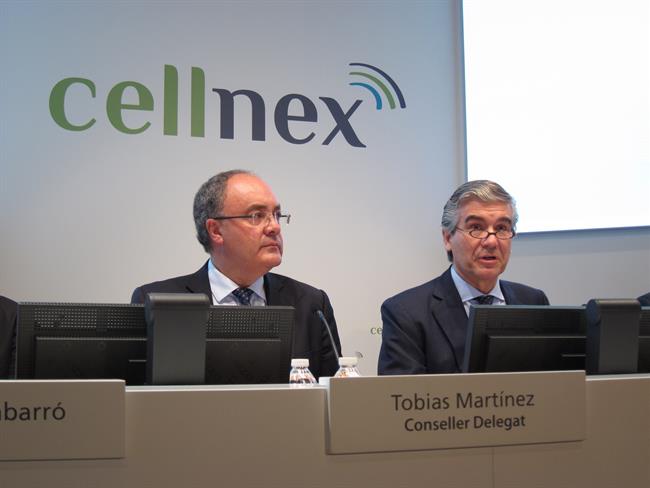 Tobías Martínez y Francisco Reynés, CEO y presidente de Cellnex Telecom | EUROPA PRESS ep tobias martinezfrancisco reynes cellnex telecom